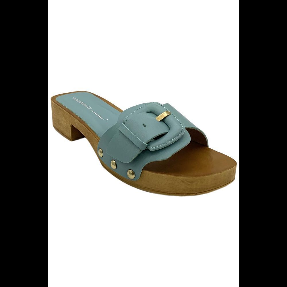 INTENTIONALLY BLANK Buckle Clog Sandals Mar Aqua - Medium